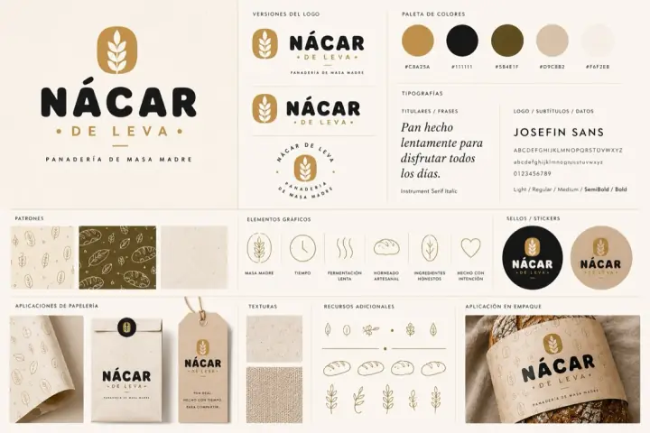 Aplicación de la identidad Nácar de Leva en el empaque artesanal